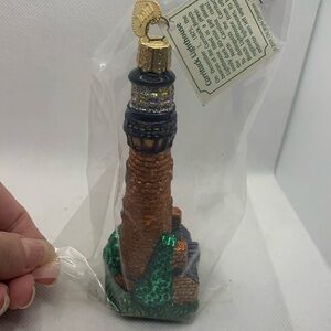 Old World Christmas 5” Glass Blown Ornament Currituck Lighthouse